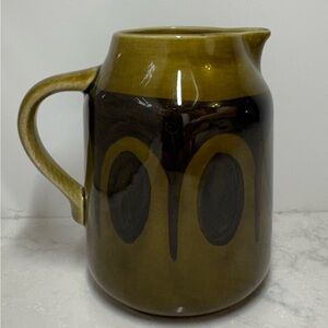 Retro Green and Brown Decorative Accent Pitcher